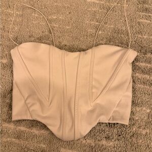 Joah brown soft corset crop top